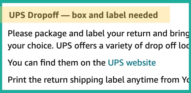 Choose Else Where as your UPS Dropoff Location